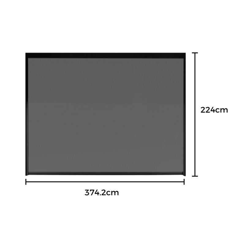 Pergola Accessory Side Screen, 224cm H x 374cm W  x 0.15cm D