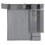 Lit escamotable mural avec armoire supérieure, tablettes et garde-robe-1905000873