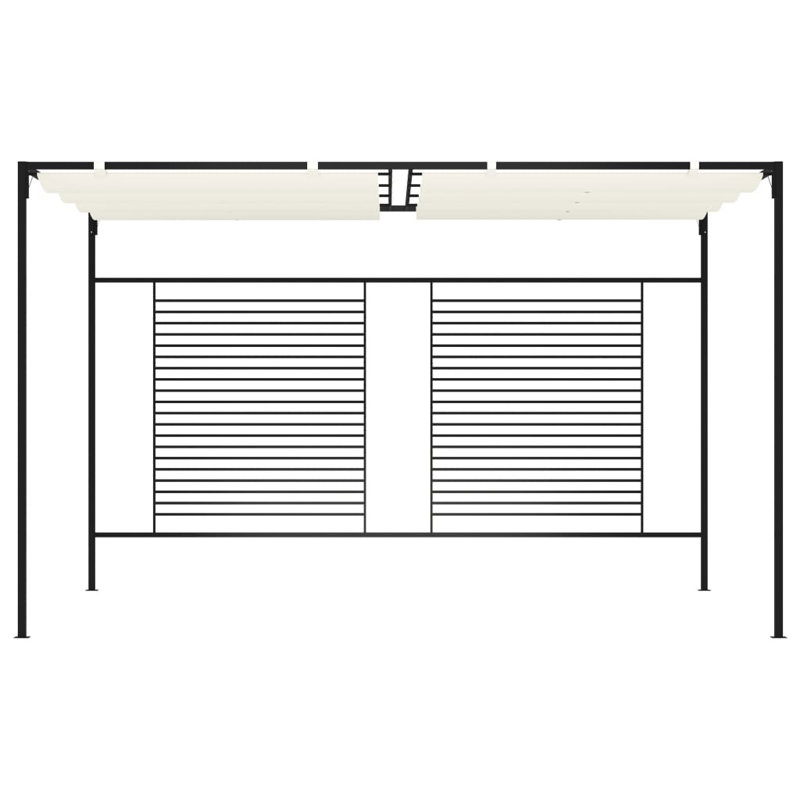 Ayzaria 3m x 4m Iron Patio Gazebo, Cream