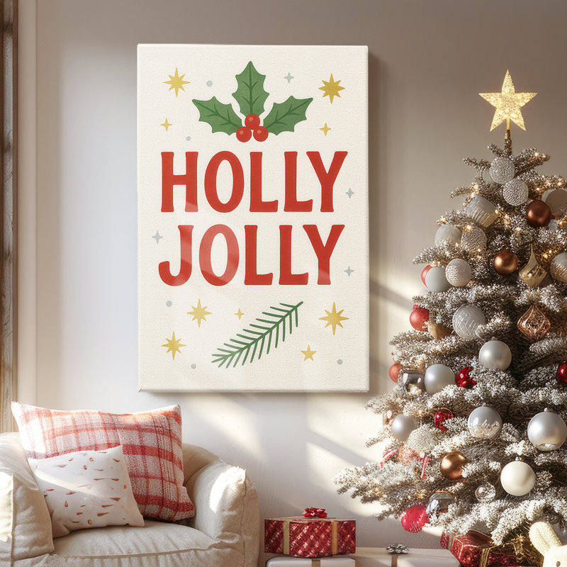Tinsel - Promesse de village dorée - Toile tendue avec châssis de qualité supérieure, H 36 po x l 24 po