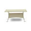 Ensemble de 7 meubles d'extérieur en osier comprenant une table de salle à manger rectangulaire avec plateau en verre et 6 fauteuils de jardin avec coussin, lin naturel-982053895