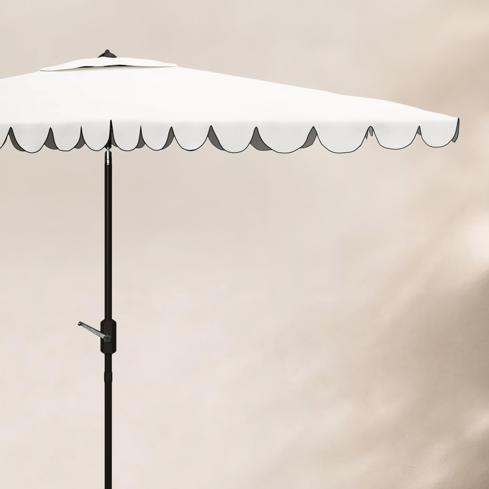 Teo 9.8' Market Umbrella, Brown, White/Black