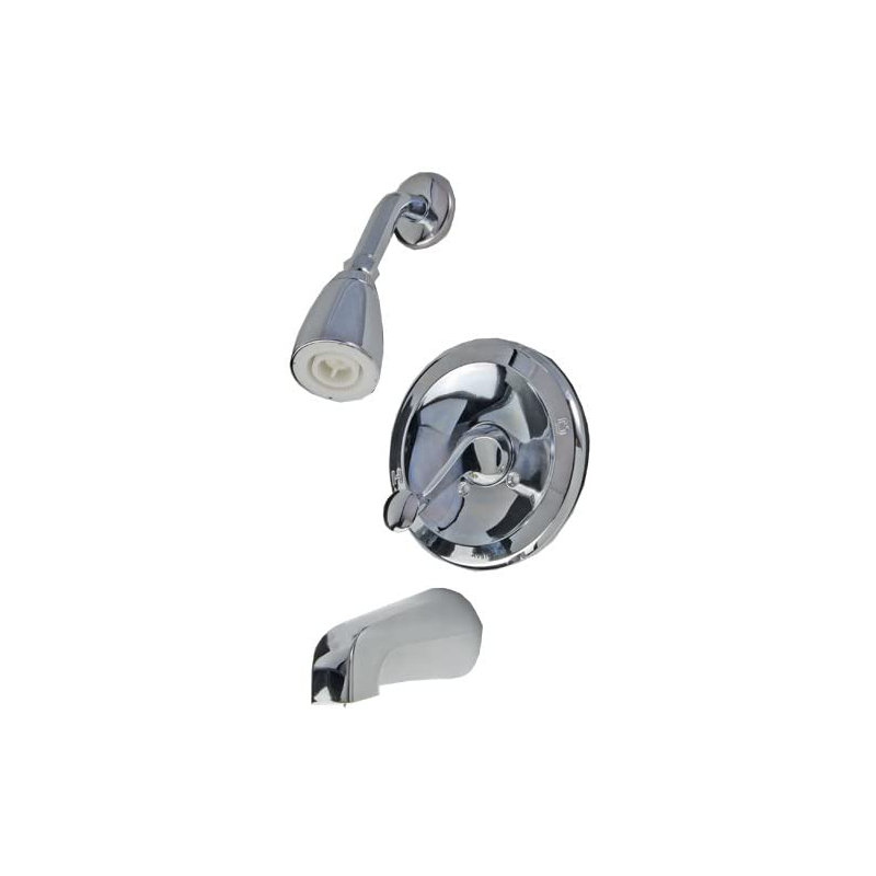 Ensemble de douche Avalon à poignée simple en métal au fini chrome