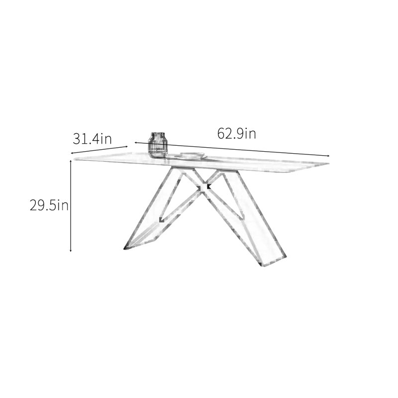 Table de salle à manger Maisonet, Noir, H 29,5 po x L 62,9 po x l 31,4 po