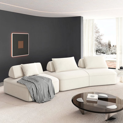139"Modern Light Luxury Oversized Modular Sectional Sofa Set,Diy Upholstered Chenille Sofa W/ Removable Backrests&Soft Pillows,Deep Seat Couch&Sofa Be