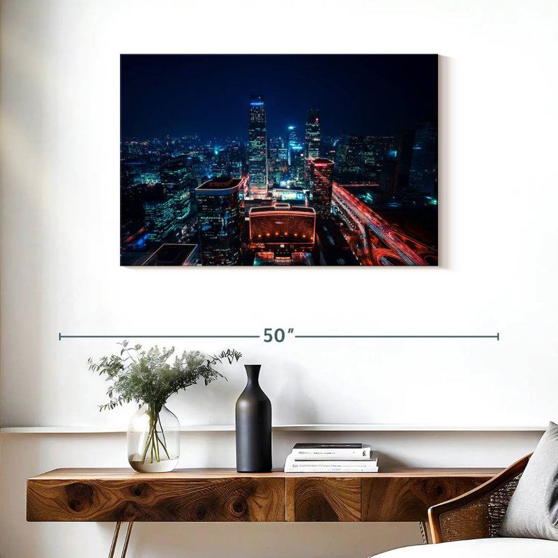 Beijing CBD Night, 24" H x 36" W