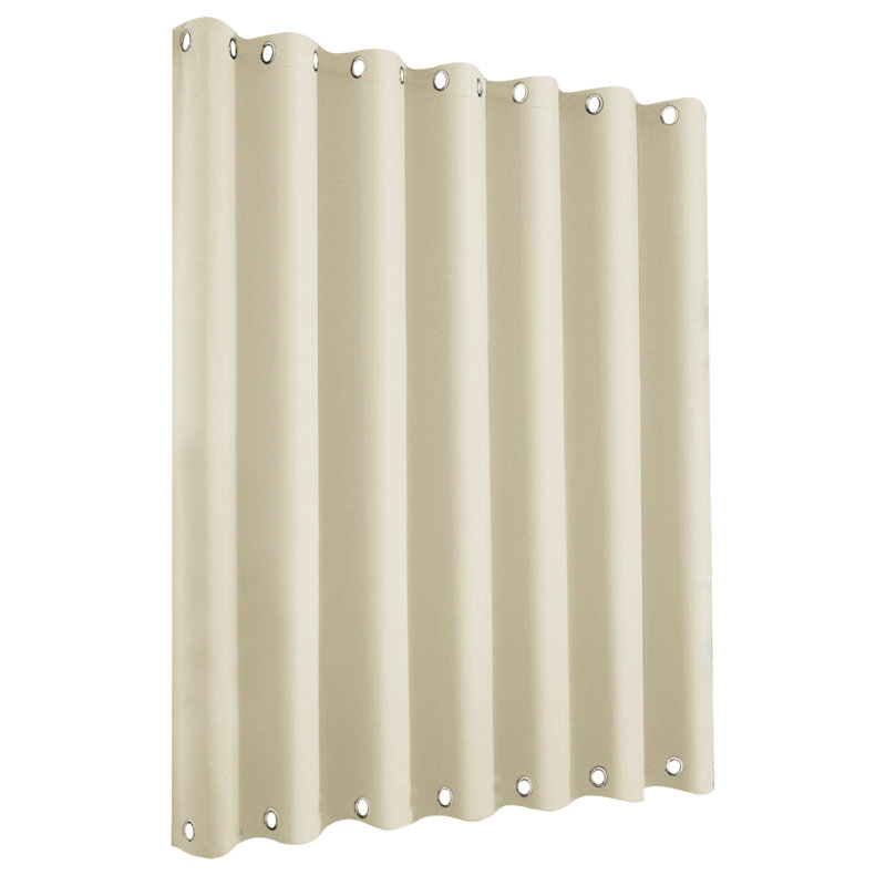 Outdoor Blackout Curtain Single Panel, 100" W x 84" L, Beige