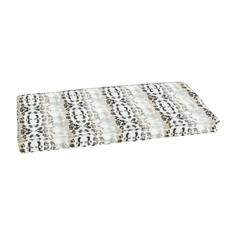 Ine Outdoor Bench Seat Cushion, 48" x 19", White