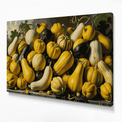 Art mural sur toile, "Légumes jaunes"