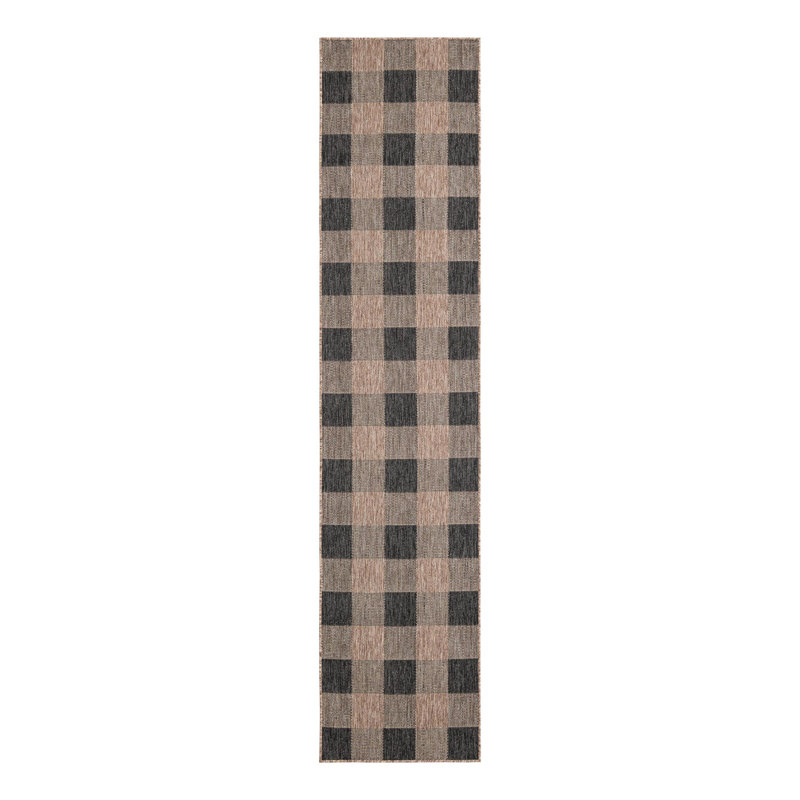 Tapis intérieur / extérieur Talih, Tapis de couloir 2 pi 7 po x 12 pi
