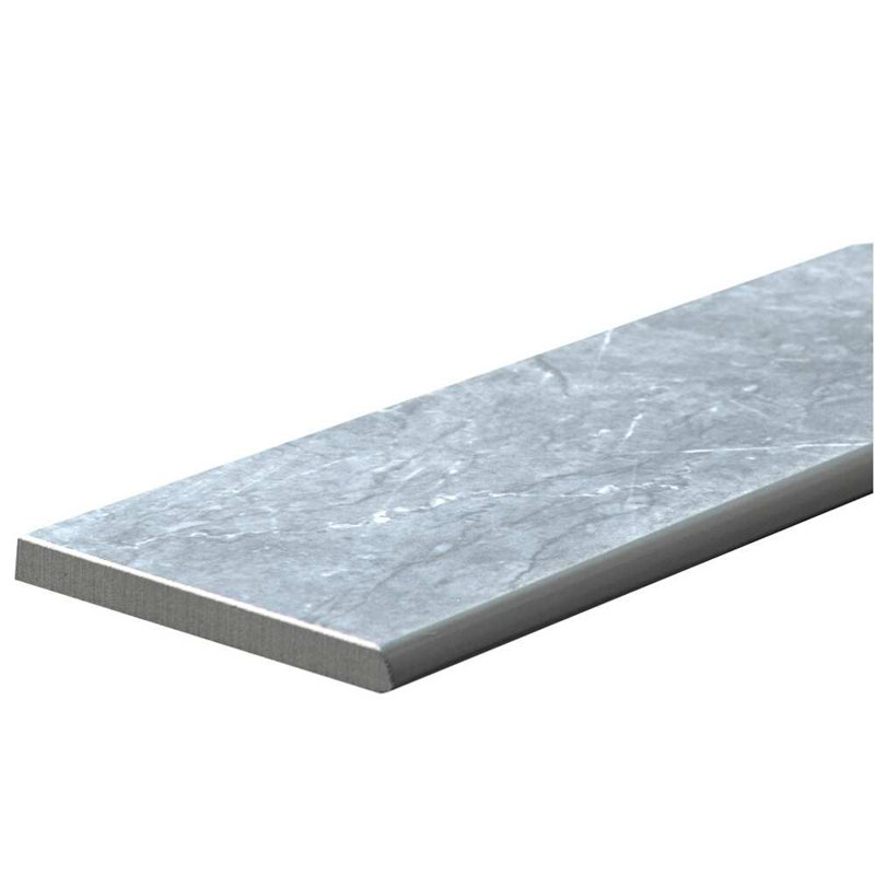 Blue Matte Porcelain Bullnose Wall Tile Trim, 24'' x 3''