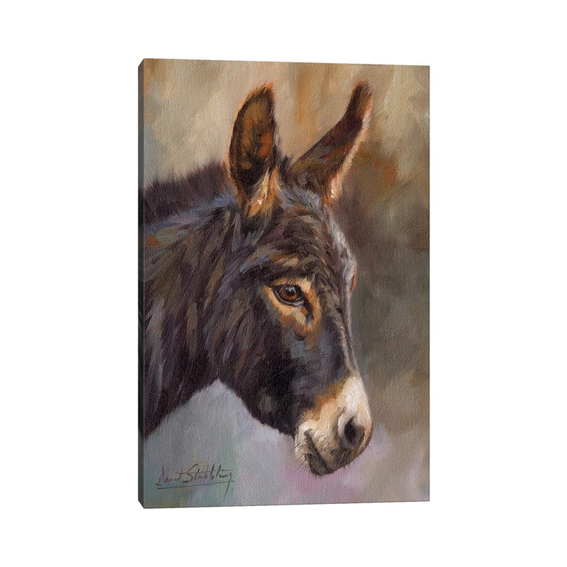 Donkey by David Stribbling - Wrapped Canvas Gallery-Wrapped Canvas Giclée, 45.72 cm H  x 30.48 cm W
