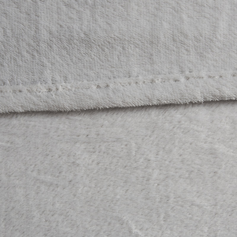Plush Oversized Blanket, Gray, Twin/Twin XL