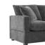 Canapé modulaire 84 * 57 ", canapé modulaire en chenille 4 places avec 2 coussins, structure en bois massif, coussins en mousse haute librement combinables, pour bureau, coussins, meubles intérieurs noirs et gris