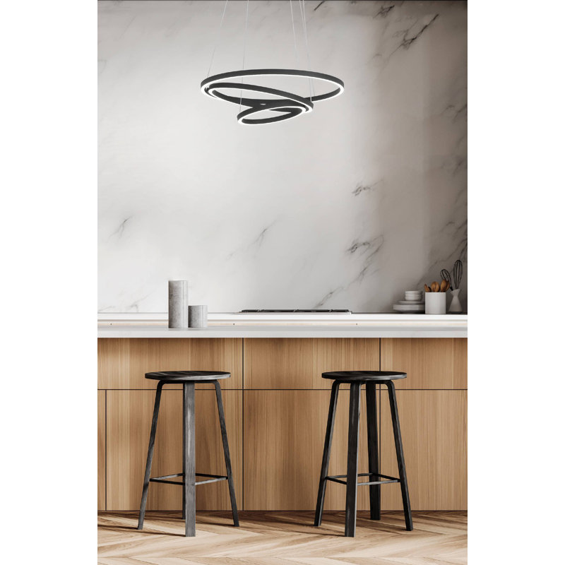 Kitson 1 - Light Geometric Pendant, Matte Black