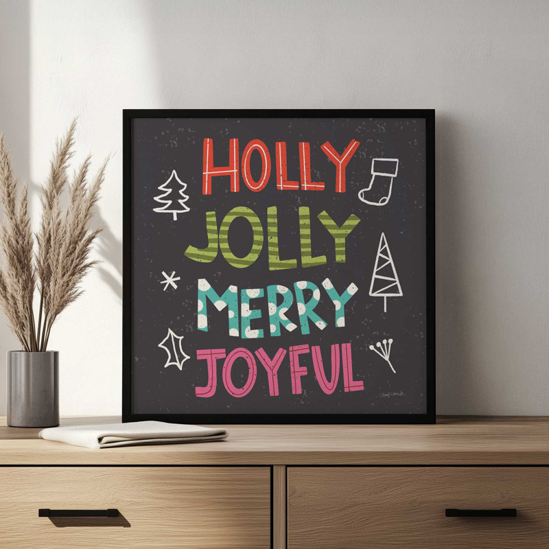 «Holiday Wishes II» par Cheryl Warrick, reproduction d'art, Argent argent, H 12 po x l 12 po