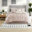 Ensemble de literie pour grand lit 7 pièces Elegant, 100% polyester avec plis capitonnés pour les chambres à coucher modernes