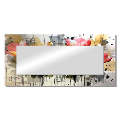 Watercolors Tulips Bouquet Of Spring Blooms II - Traditional Mirror For Wall Art Decor