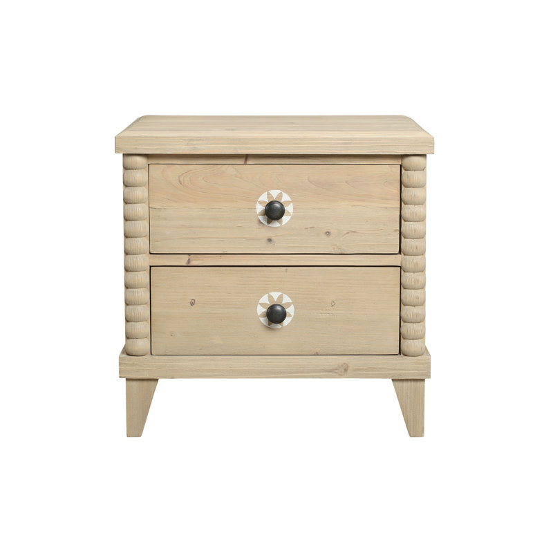 Guthmar 45cm W Solid Wood Bedside Table