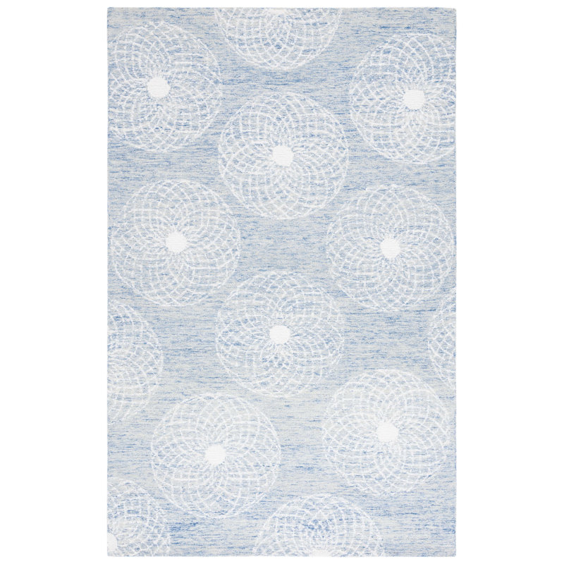 Ebony Hand Tufted Performance Geometric Rug, Rectangle 6' x 9'