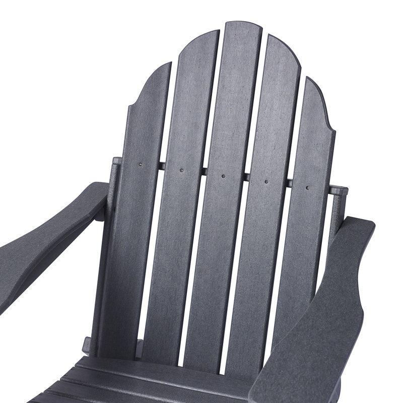 Chaise Adirondack en plastique Bedie, gris