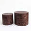Ensemble de 2 tables basses gigognes rondes, table d'appoint en forme de souche d'arbre, sans assemblage, table d'appoint rustique à grain de tourbillon pour le salon, décor de maison de campagne moderne Wabi-Sabi