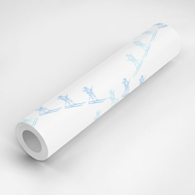 Ski Slope Baby 10' L x 25" W Peel and Stick Wallpaper Panel