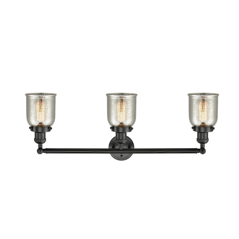Aponte 3 - Light Dimmable Vanity Light, 60 Watt Vintage Incandescent Bulb, Silver Mercury, Oil Rubbed Bronze