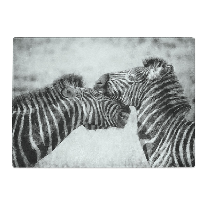 Zebras Vol.1 Painting Chopping Board, 0.4cm H x 28.5cm W x 39cm L