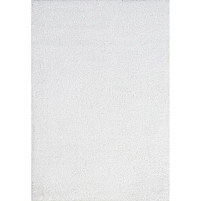 Alanson Contemporary Power Loom Performance Shag White Rug