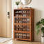 9 Tier 40 Pair Shoe Rack with Acrylic Door and Bamboo Shoe Organizer