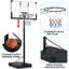 Yaheetech  Adjustable Height Adjustable Foldable 110Cm Metal Portable Fill-Size Basketball Hoop