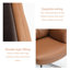Light Brown + Dark Brown + Silver adjustable Microfiber Leather + Aluminium Alloy Office Chair