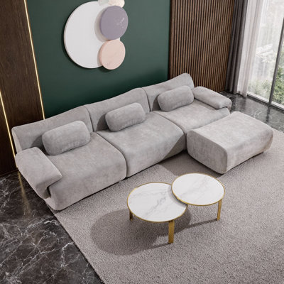 Revolutionary Self-Recovery Modular Sofa: Effortless Luxury with Smart Expansion & Adaptive Chenille Comfort