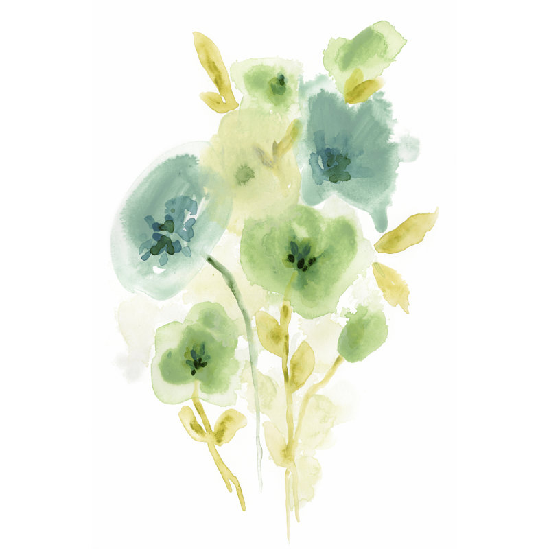 «Meadow Bouquet II» par June Erica Vess - peinture sur toile tendue, H 30 po x l 20 po