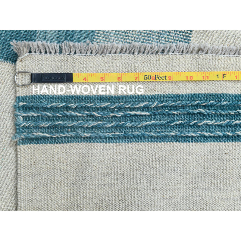 Rayane One-of-a-Kind 10'8" X 14'1" Wool Area Rug in Teal