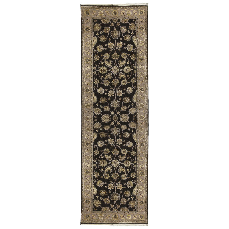 Hand-Knotted High-Quality Dont know and Beige Runner