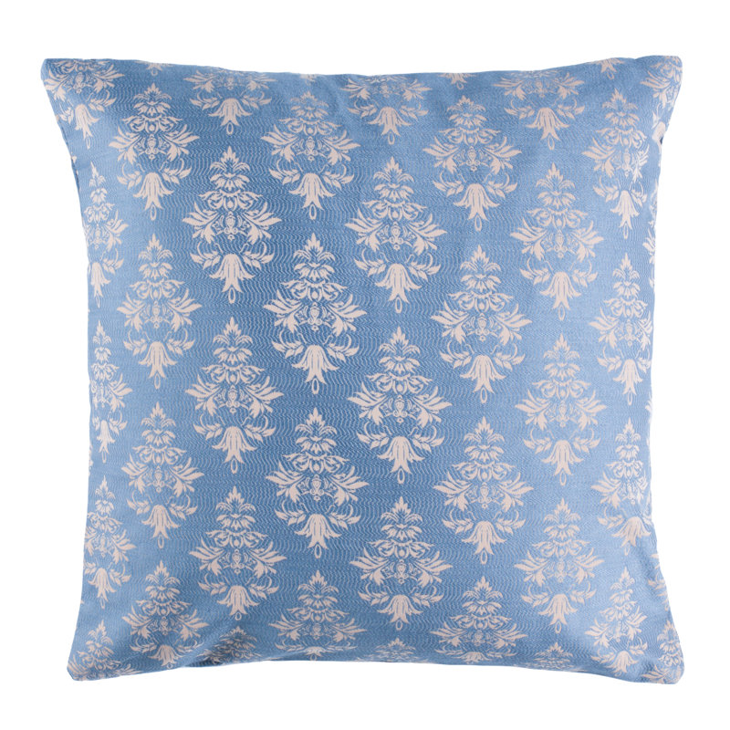 Seanna Damask Cotton Reversible Throw Pillow