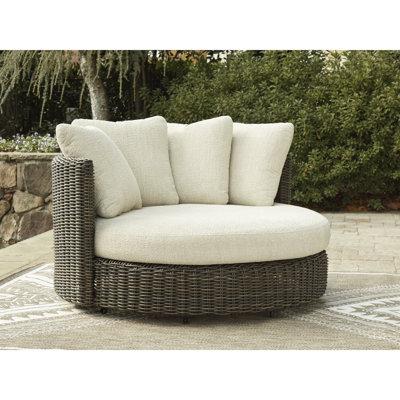 Chaise longue pivotante avec coussin Kimora