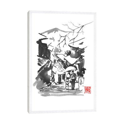 Fuji San In Snow by Péchane - Painting on Canvas