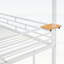 Lit simple superposé en métal avec glissade, escalier de rangement et maisonnette pour chambre d'enfant-993551464