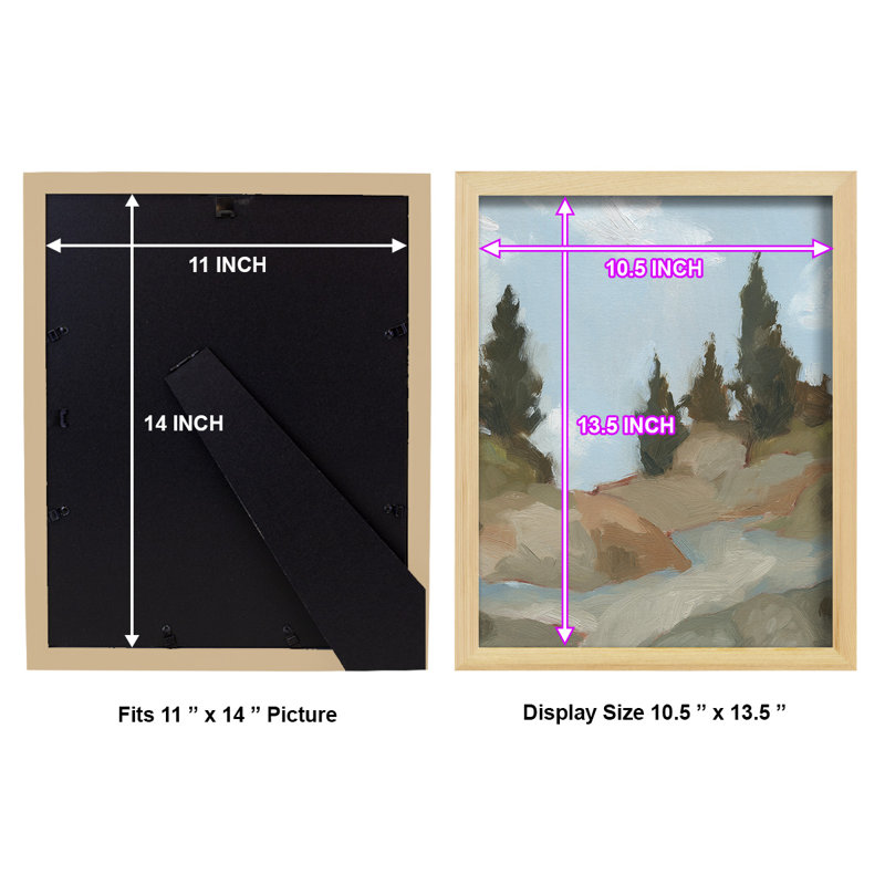 West Fourche Trail II sur papier, H 15 po x l 12 po x P 1 po, Naturel