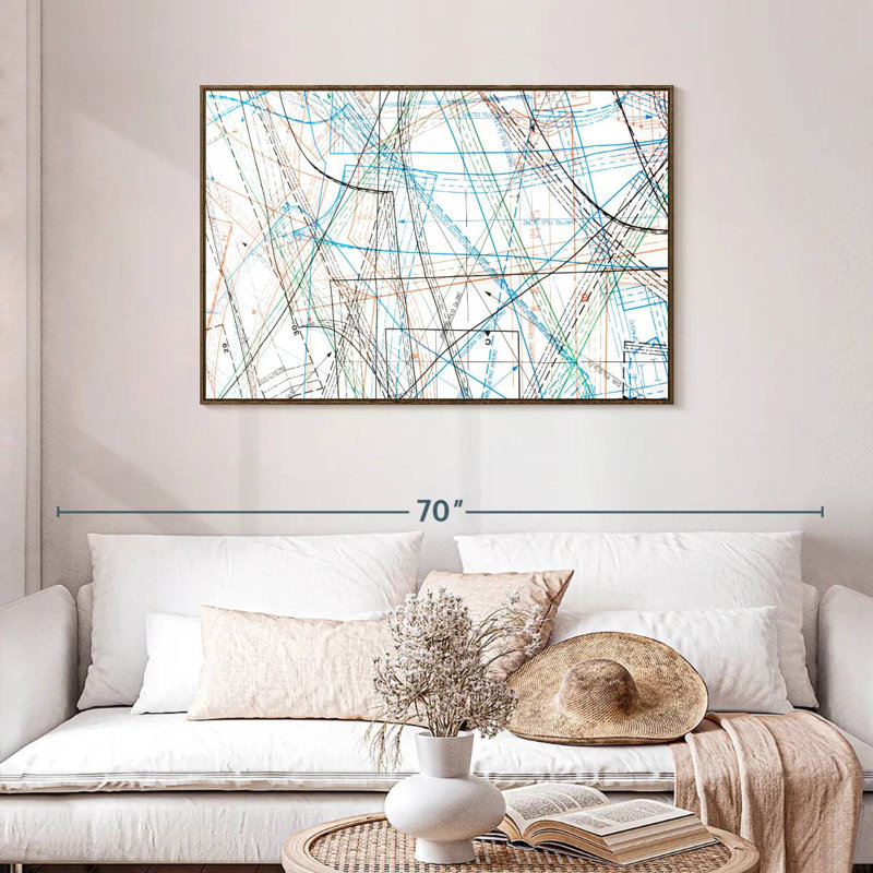 Motif de couture, Cadre flottant noyer, 43 po x 29 po