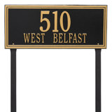 Double Line 2-Line Lawn Address Sign