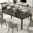 71" Large Industrial Dining Table, Rectangular Wooden Table with Metal Legs for Kitchen, Living Room, Black