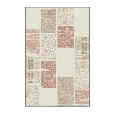 Stylish Woven Carpet (3.9 x 4.0 ft), 100% Polyester, Pile Height: 0.3 in | Antibacterial & Non-Slip Underside, 3D Digital Printing | Machine Washable, Perfect for Home Décor, Living Room & Bedroom Use