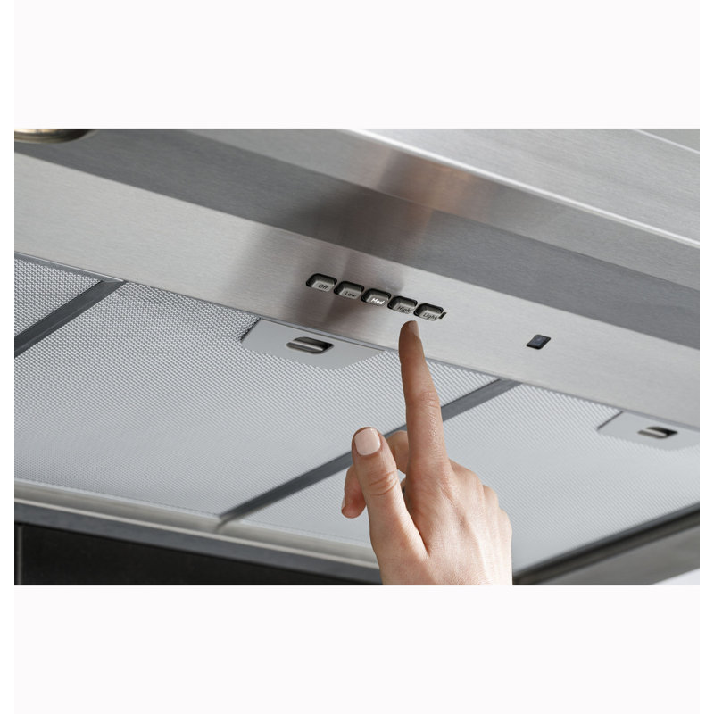 600 CFM Convertible Wall Mount Range Hood in Silver with Night Light, 30"