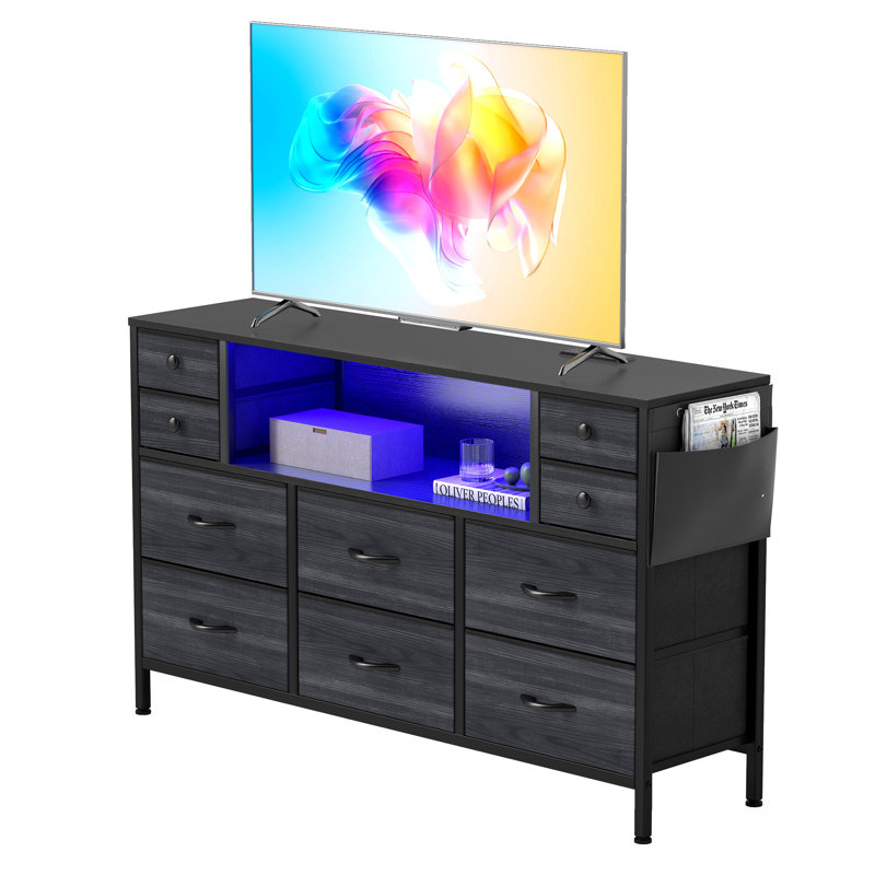 Commode à 10 tiroirs pour chambre à coucher avec meuble télé Giachetti