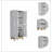Brinnon Rectangle Kitchen Pantry Light Oak