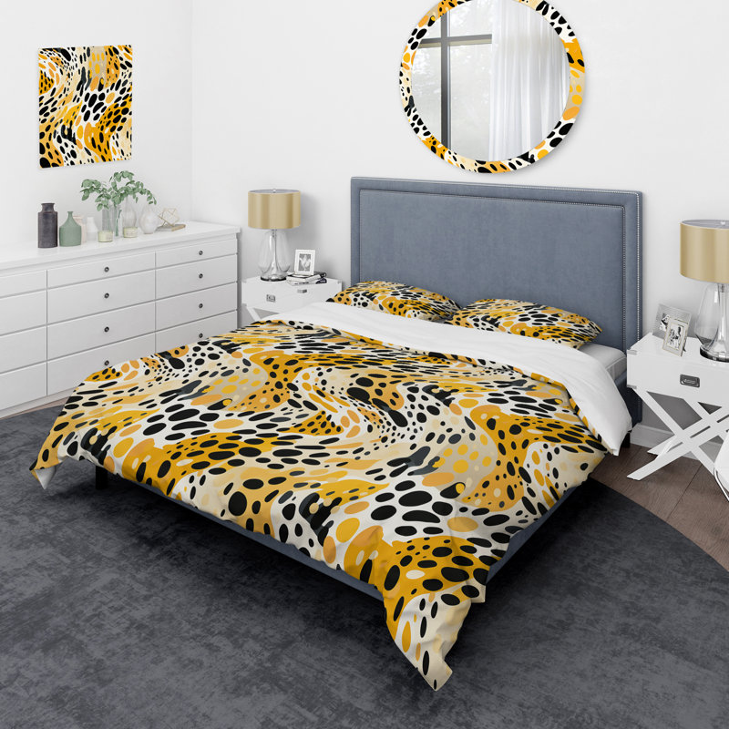 Literie Quaylan, Housse de couette pour grand lit et 2 taies décor